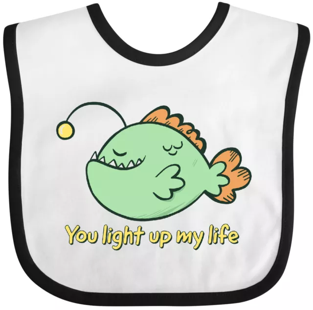 Inktastic You Light Up My Life Baby Bib Fishes Themed Fishy Aquarium Ocean Lake
