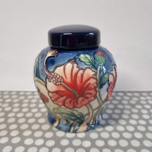 Old Tupton Ware Tube Lined Hand Painted Lidded Ginger Jar. Floral Decoration