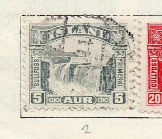Islanda 1931 emissione anticipata fine usato 5aur. Nuovo con etichette-179096