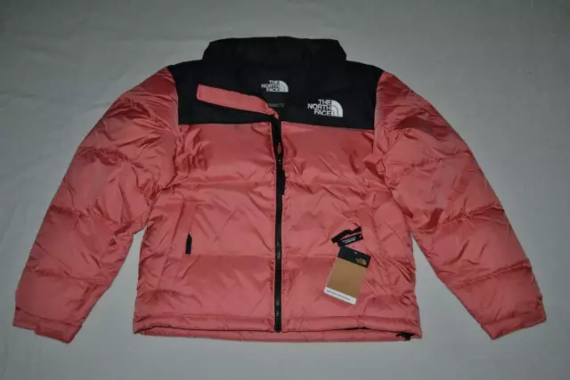 Autentico THE NORTH FACE UOMO 1996 Rétro Sbiadito Rosa Nuptse Giacca All Taglie