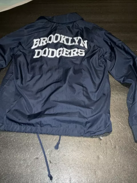 Majestic Official Athletics Brooklyn Dodgers Jacket Navy Blue Size Small B635