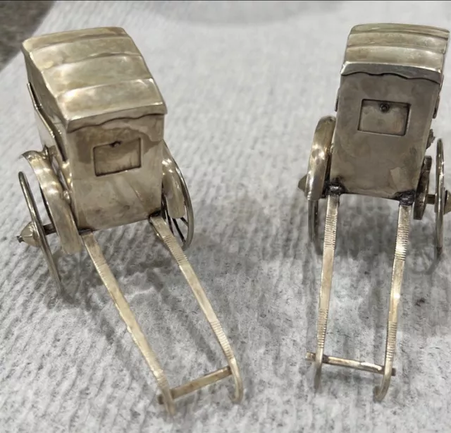 Vintage Silver Salt & Pepper Shakers (marked 950) with movable parts.