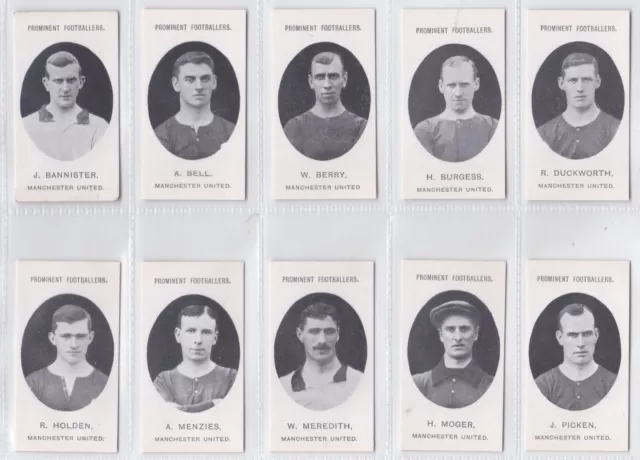 Taddy - Prominent Footballers Manchester United - Full Set Soccer Reprint Cards