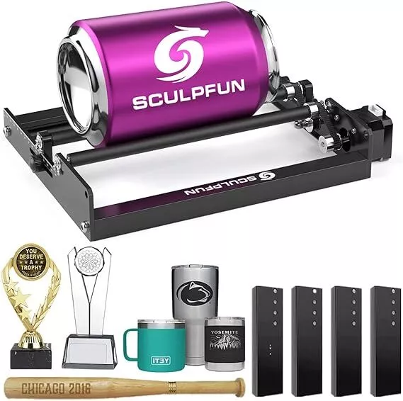 New SCULPFUN Y-axis Laser Rotary Roller 360° for Laser Engraving Cutting Machine