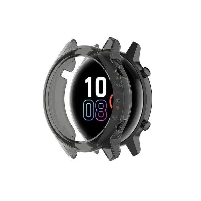 Shockproof TPU Case for Honor Magic Watch 2 46mm - Transparent Black