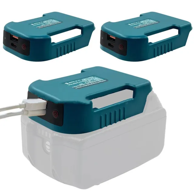 Adaptateur chargeur portable léger pour batterie lithium 18 V TYPEC + USB