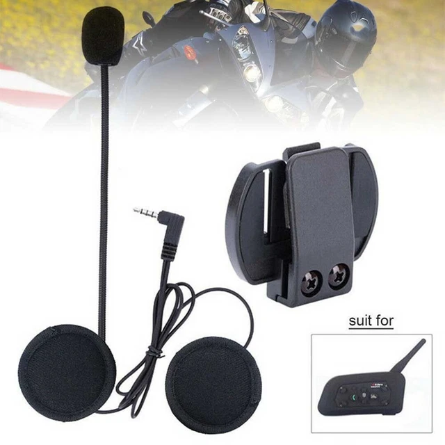 EMSea Auricolare Con Microfono Per Casco Moto - Cavo Rigido Da 3.5mm - Ricambio Per Intercom V4/V6 - 3