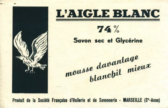 Buvard  vintage savon sec l'Aigle Blanc