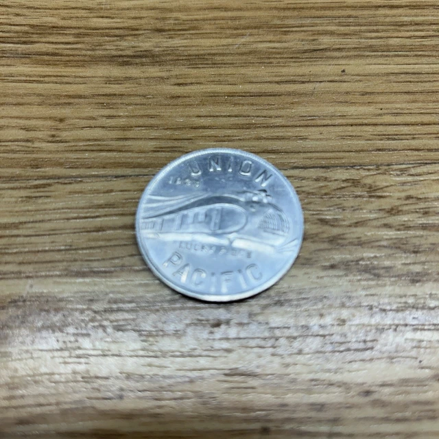 1934 Union Pacific Railroad Lucky Piece Coin Token Sample Alcoa Aluminum Pullman