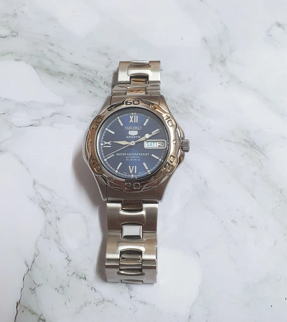Seiko 5 SNZ311 Blue Sunburst Dial Retro Vintage Sports Rare JDM 7S36 Automatic