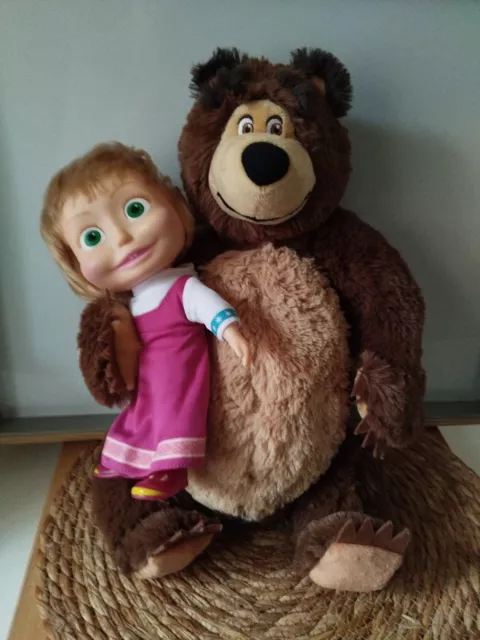 PELUCHE OURS 40 cm Macha and the bear poupée Michka Simba Toys EUR 28,00 -  PicClick FR