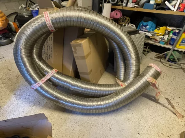 Flexible Chimney Flue Liner 316 Stainless | 7”/ 180mm | 7 Metre