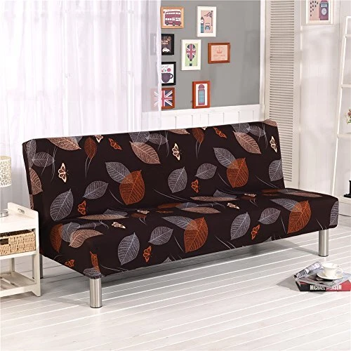 Stretch Sofa Bed Cover Futon Slipcover,Full Folding Armless Sofa Covers