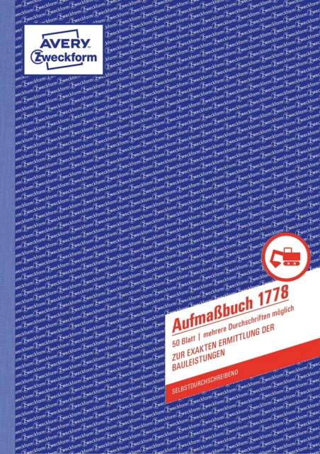 Avery Zweckform 1778 Measurement Book A4 50 Pages (German Text) (US IMPORT)