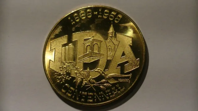 1968 Ida Michigan Centennial 50 Cent Half Dollar Token Medal Commemorative