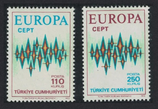 Turkey Europa CEPT 2v 1972 MNH SG#2414-2415 MI#2253-2254 Sc#1907-1908 CV£9.75