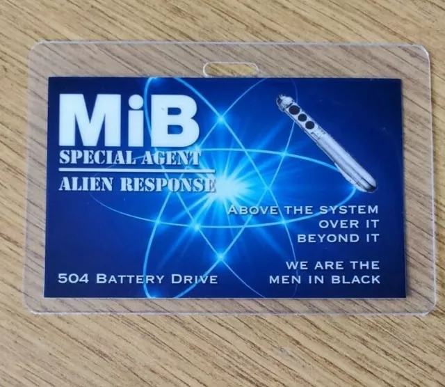 Men In Black ID Badge-Alien Response Special Agent prop cosplay MIB Neuralyzer