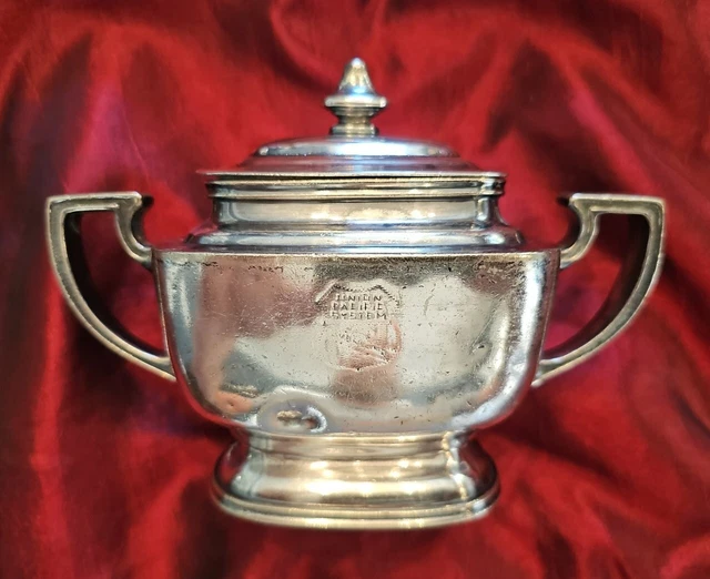 Union Pacific RR Silver Dining Car 12 oz Sugar Bowl By Reed & Barton