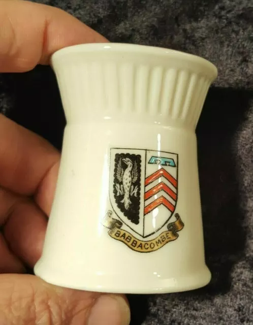 Babbacombe Goss Crested China Brazier Devonian Expats Collectable Historic Gift