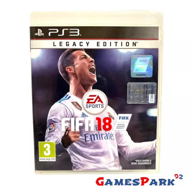Fifa 18 Legacy Edition PS3 PLAYSTATION 3 GIOCO USATO PER Italiano PAL di da 2018