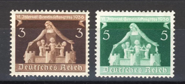 MiNr. 617-620 Deutsches Reich 1936 - Int. Gemeindekongress - ungebraucht * 2