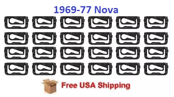 Fits 1969-1977 Nova Rear Glass Window Windshield Molding Trim Reveal Clips OEM