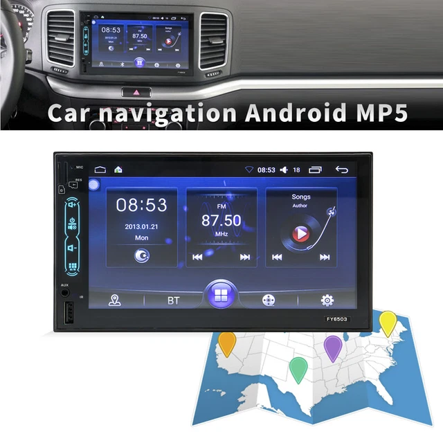 7" 2Din Car Stereo Radio Android 8.1 GPS Navi Wifi Touch Screen Video Dash Unit
