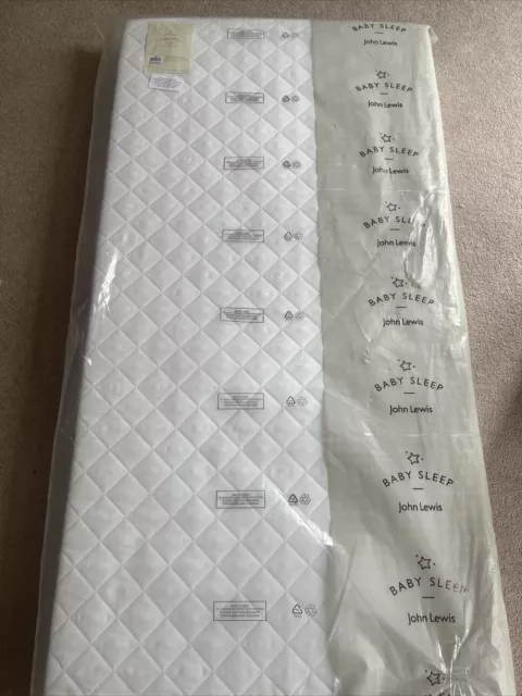 John Lewis Baby Sleep Premium Cot Bed Foam Mattress. 140 x 70cm New. Free P&P