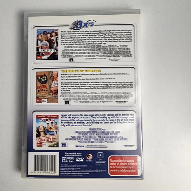 OLD SCHOOL / Road Trip / Eurotrip Uncut & explicit DVD Region 4 £4.43