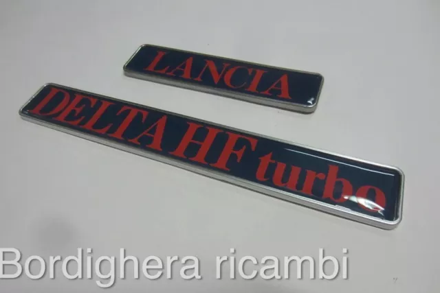 Lancia Delta 1.6 Hf Turbo Targhetta Scritta Stemma Sigla Badge Script Emblem