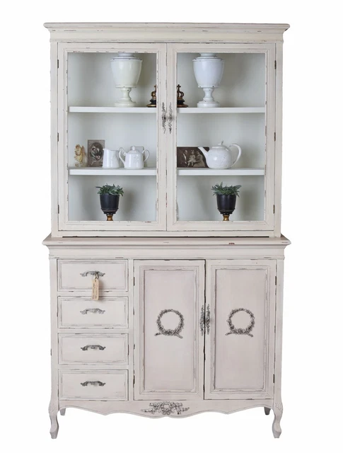 Vitrine Baroque Palazzo INT - Vaisselier/buffet En Bois Et Verre - Marron - Hauteur 192 Cm - Neuf