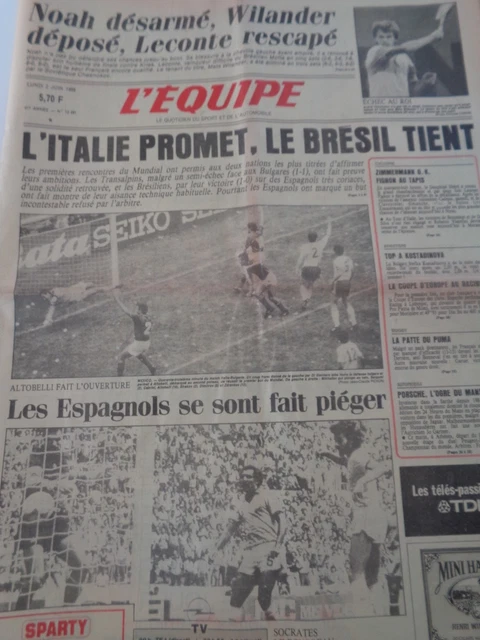 L'Equipe / Gazzetta Dello Sport – Lot De 19 Journaux De 1982, édition Originale, Très Bon état