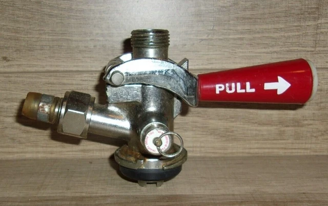 Micro Matic Keg Coupler Tap with Lever Handle Red COORS