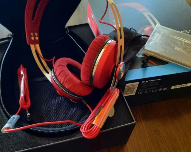 Sennheiser Momentum On-Ear Kopfhörer Headphones Red Rot kabelgebunden NEU in OVP 2