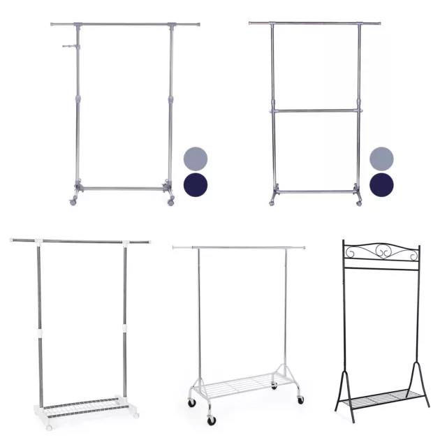 SONGMICS Kleiderständer Garderobenständer Kleiderstange Wäscheständer Metall