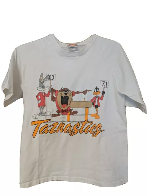 LOONEY TUNES TAZNASTICS 1990’s Taz Bugs Bunny Daffy Duck VTG Rare T ...
