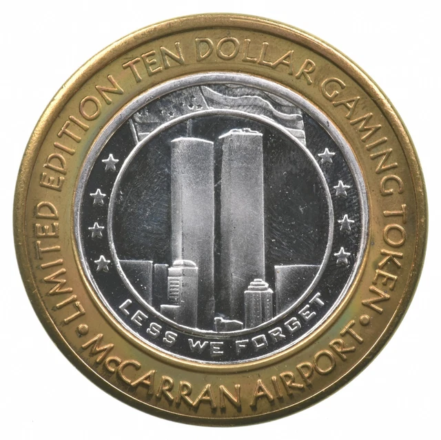 McCarran International Airport $10 Gaming Casino Token .999 SILVER Strike *793