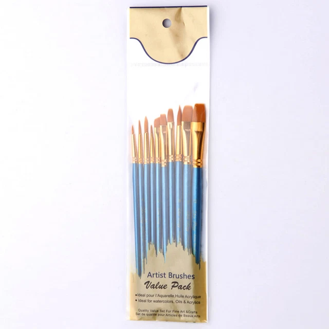10 Stücke Nylonhaar Kunst Pinsel Set Multifunktionale Pinsel Kunst Malwerkzeug