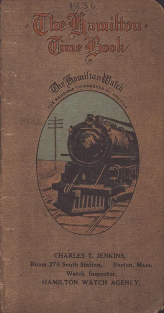 The Hamilton Time Book Hamilton Watch New York Central Railroad Time Keeper 1936