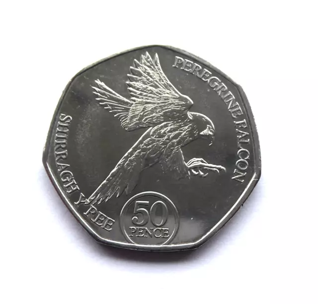 KING CHARLES III 2023 PEREGRINE FALCON ISLE OF MAN 50p COIN - IoM MANX