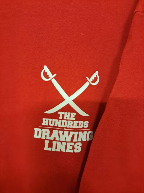 The Hundreds x Drawing Lines Double Sided Tee Red XL Mens 2