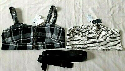 Lot of 3 New with Tags American Eagle Women's Clothes Size Small Crop Tops Belt