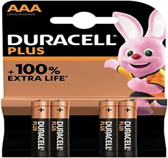 Batterie Duracell Plus - AAA - Confezione da 4