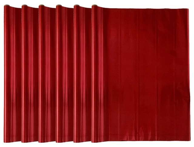 Rot Metallisch Geschenkpapier 6 Rollen 9m Von Weihnachten Geschenkverpackung