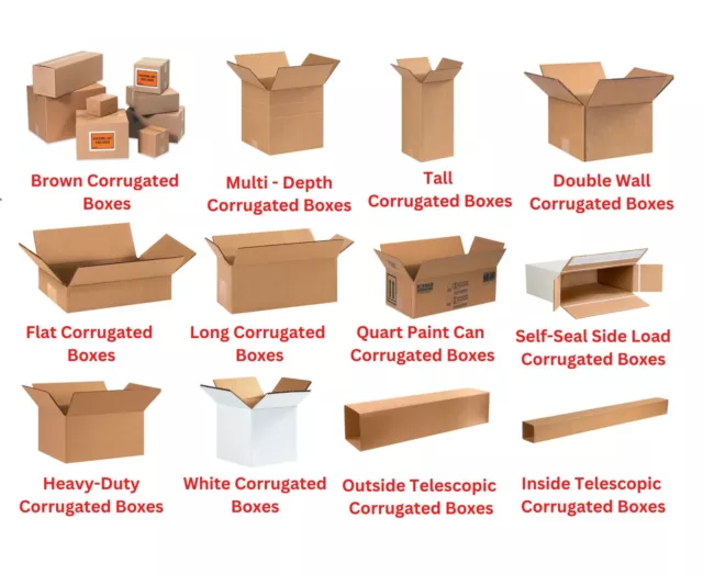 9-11 Inch Corrugated Boxes MANY Sizes Available Shipping Boxes 15 20 25 Pack