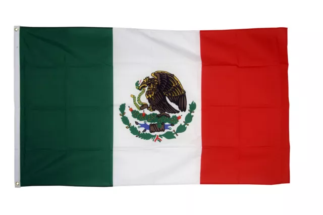 Mexico Flag 5 x 3 FT Large - Mexican Eagle National North America