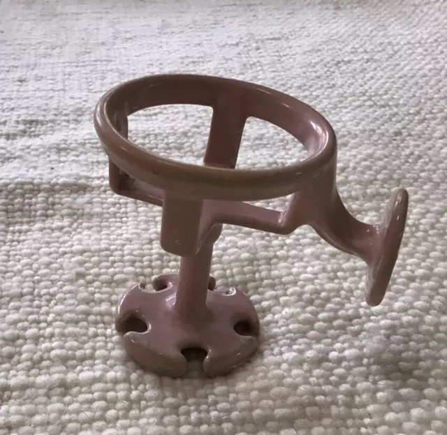 antique wall mounted cast iron pedestal pink porcelain cup toothbrush holder