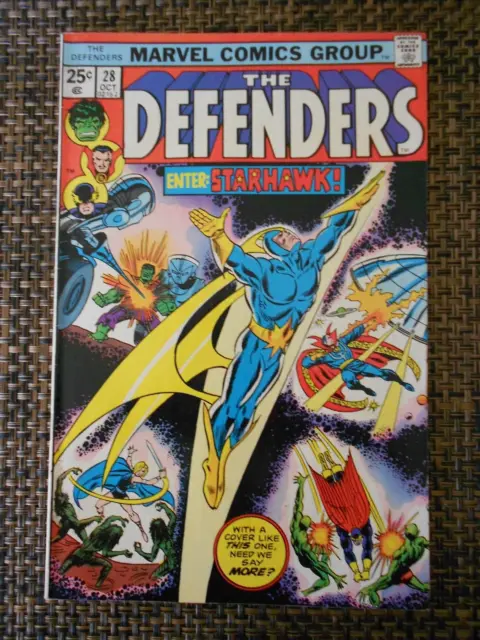 THE DEFENDERS #28 Marvel Comics 1st Appearance Of Star Hawk 1975 (FN/VF)