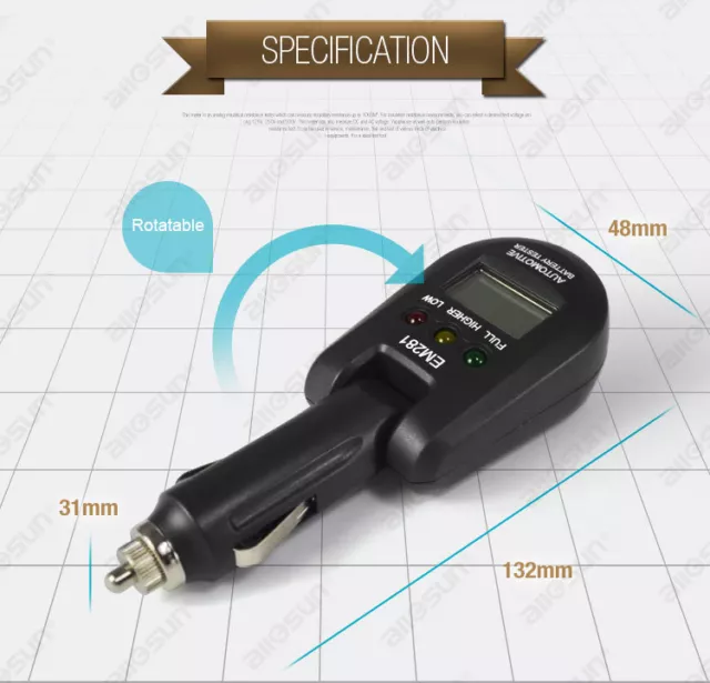 12-24V Digital Car Battery Tester Vehicle Digital Analyzer Diagnostic Tool