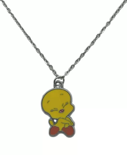 Tweety Bird Cute Cartoon Character Charm Pendant Necklace